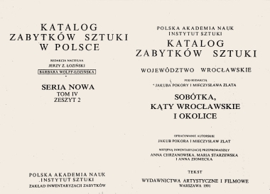 8 P.A.N. - Katalog zabytków sztuki-województwo<br /> wrocławskie Sobótka, Kąty Wrocławskie<br /> i okolice 